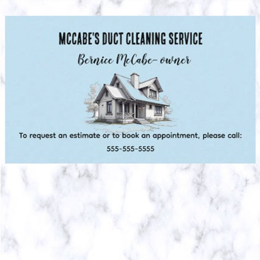 Carte De Visite Services de nettoyage des conduits modifiables