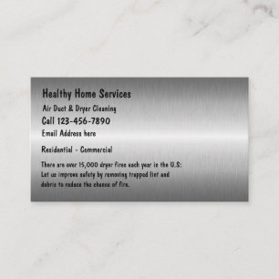 Carte De Visite Services de nettoyage des évents de séchoir