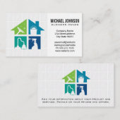 Carte De Visite Services de nettoyage des maisons | Carreaux de sa (Devant / Derrière)