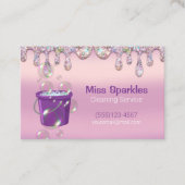 Carte De Visite Services de nettoyage des maisons de parties scint (Devant)