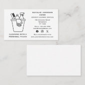 Carte De Visite Services de nettoyage des maisons Janitorial Média (Devant / Derrière)