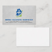 Carte De Visite Services de nettoyage des maisons | Logo de la mai (Devant / Derrière)