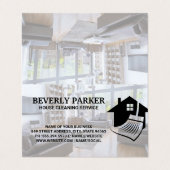 Carte De Visite Services de nettoyage des maisons | Salon intérieu (Extérieur déplié)