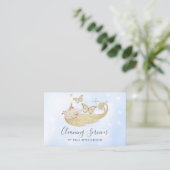 Carte De Visite Services de nettoyage des papillons floral (Debout devant)