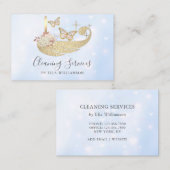 Carte De Visite Services de nettoyage des papillons floral (Devant / Derrière)