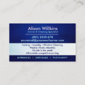 Carte De Visite Services de nettoyage - Design de style aquarelle (Dos)