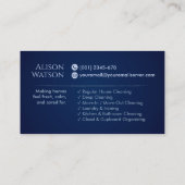 Carte De Visite Services de nettoyage - Dessin de la Balle blanche (Dos)