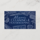 Carte De Visite Services de nettoyage - Dessin de la Balle blanche (Devant)