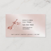 Carte De Visite Services de nettoyage d'or Rose moderne (Dos)