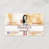 Carte De Visite Services de nettoyage du marbre d'or (Devant)