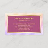 Carte De Visite Services De Nettoyage Du Vacuum Rose Confetti (Dos)