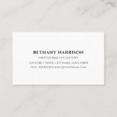 Carte De Visite Services de nettoyage élégants (Dos)