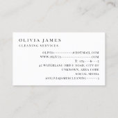Carte De Visite Services de nettoyage en Spray rose Entretien de m (Dos)