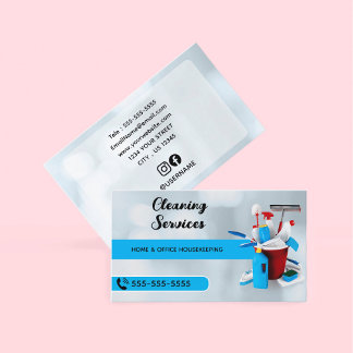 Carte De Visite Services de nettoyage et de ménage de la maison Pr