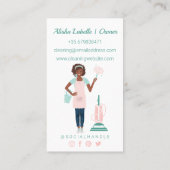 Carte De Visite Services de nettoyage et de ménage pour femmes noi (Dos)