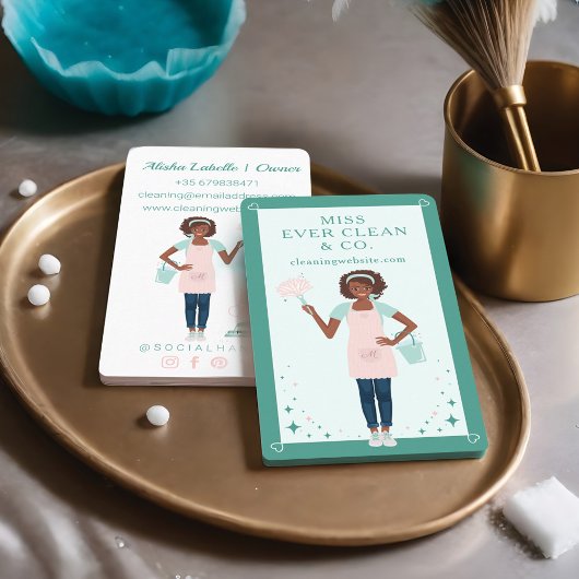 Carte De Visite Services de nettoyage et de ménage pour femmes noi