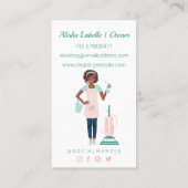 Carte De Visite Services de nettoyage et de ménage pour femmes noi (Dos)