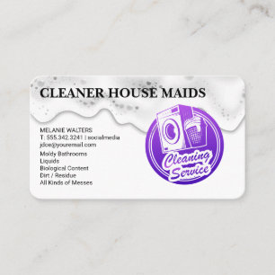 Carte De Visite Services de nettoyage Femme de ménage Services