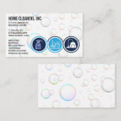 Carte De Visite Services de nettoyage | Icônes de service domestiq (Devant / Derrière)