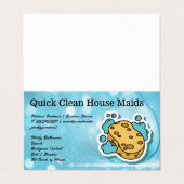 Carte De Visite Services de nettoyage | Illustration du savon épon (Extérieur déplié)