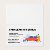 Carte De Visite Services de nettoyage | Lavage de voiture | Bulles (Extérieur déplié)