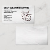 Carte De Visite Services de nettoyage | Logo de balayage de chambr (Devant / Derrière)