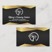 Carte De Visite Services de nettoyage | Logo de bouteille de Spray (Devant / Derrière)