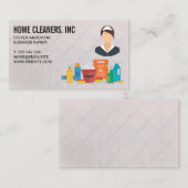 Carte De Visite Services de nettoyage | Logo de la femme de ménage (Devant / Derrière)