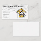 Carte De Visite Services de nettoyage | Logo de la femme de ménage (Devant / Derrière)