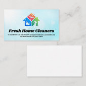 Carte De Visite Services de nettoyage | Logo de la maison (Devant / Derrière)