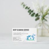 Carte De Visite Services de nettoyage | Logo de la maison des bull (Debout devant)