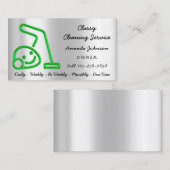 Carte De Visite Services de nettoyage Logo du nettoyeur à vide dom (Devant / Derrière)