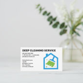 Carte De Visite Services de nettoyage | Logo du salon d'accueil (Debout devant)