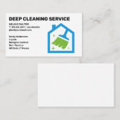 Carte De Visite Services de nettoyage | Logo du salon d'accueil (Devant / Derrière)