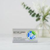 Carte De Visite Services de nettoyage | Logo Dusting Maid (Debout devant)