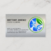 Carte De Visite Services de nettoyage | Logo Dusting Maid (Devant)