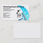 Carte De Visite Services de nettoyage | Logo Squeegee Home (Devant / Derrière)