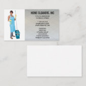 Carte De Visite Services de nettoyage | Maid (Devant / Derrière)