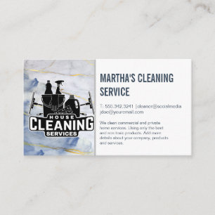 Carte De Visite Services de nettoyage Maid Cleaning Tools Busine
