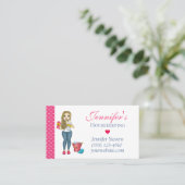 Carte De Visite Services De Nettoyage Maid Heart House (Debout devant)