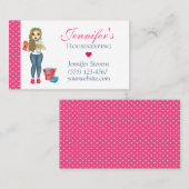 Carte De Visite Services De Nettoyage Maid Heart House (Devant / Derrière)