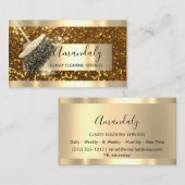 Carte De Visite Services de nettoyage Maid House Conserver Parties (Devant / Derrière)