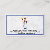 Carte De Visite Services de nettoyage | Maid | Marbre (Dos)