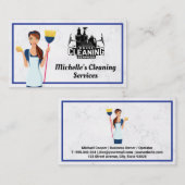 Carte De Visite Services de nettoyage | Maid | Marbre (Devant / Derrière)