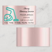 Carte De Visite Services de nettoyage Maid Vacuum Cleaner Logo Min (Devant / Derrière)