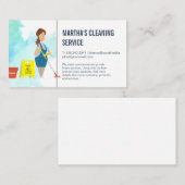 Carte De Visite Services de nettoyage | Maid with mope (Devant / Derrière)
