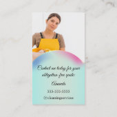 Carte De Visite Services de nettoyage Maison de conservation QRCod (Dos)