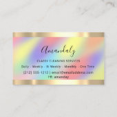 Carte De Visite Services de nettoyage Maison de femme de ménage Te (Dos)