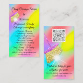 Carte De Visite Services de nettoyage Maison de maintien du logo Q (Devant / Derrière)