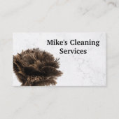 Carte De Visite Services de nettoyage | Marbre | Duster (Devant)